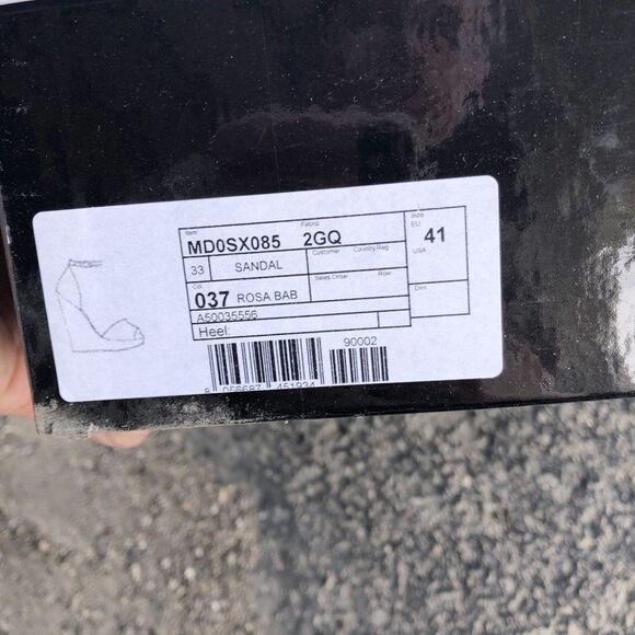 New M Missoni Pink Gold Stripe Knit Wedge Platform Sandals Size 41 - Picture 11 of 11